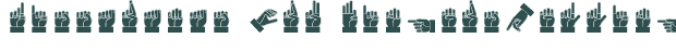 Font Preview Image for Dissaramas CRU Fingerspelling