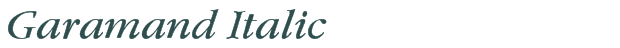 Font Preview Image for Garamand Italic