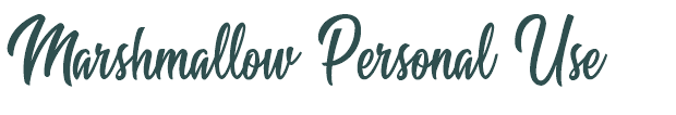 Font Preview Image for Marshmallow Personal Use