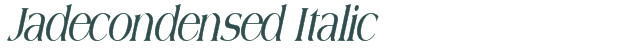 Font Preview Image for Jadecondensed Italic