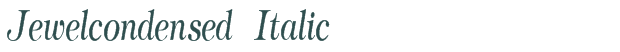 Font Preview Image for Jewelcondensed Italic