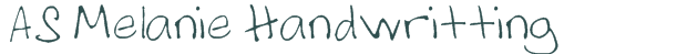 Font Preview Image for AS Melanie Handwritting