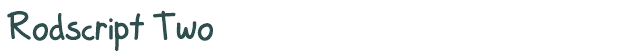 Font Preview Image for Rodscript Two